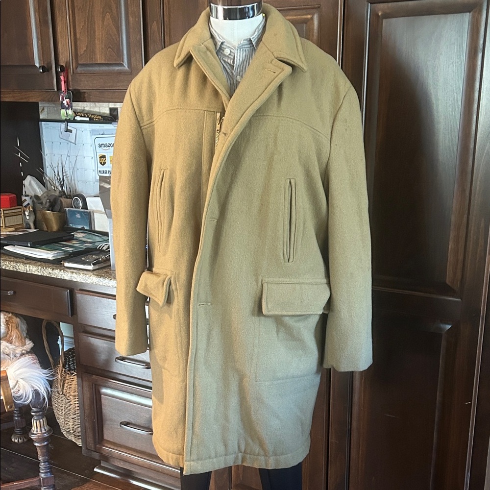 Vintage McGregor Sz 42 Wool & Sherpa Men's Tan Hvy Coat GUC/FUC